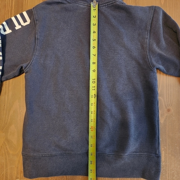 Womens Juniors Size Large Old Navy Quarter Zip Pullover Hoodie Navy Blue - Picture 8 of 11